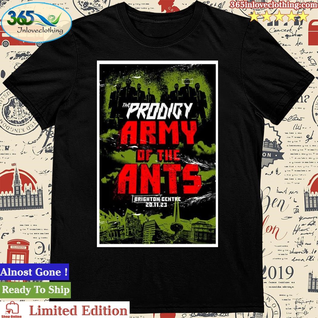 Official The Prodigy The Brighton Centre Brighton, Uk Tour 2023 Poster Shirt