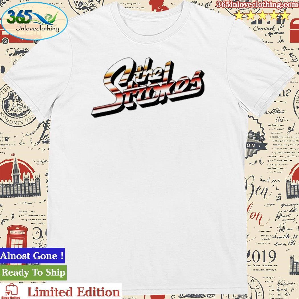 Official Thestrokes The Strokes Striped Logo Shirt