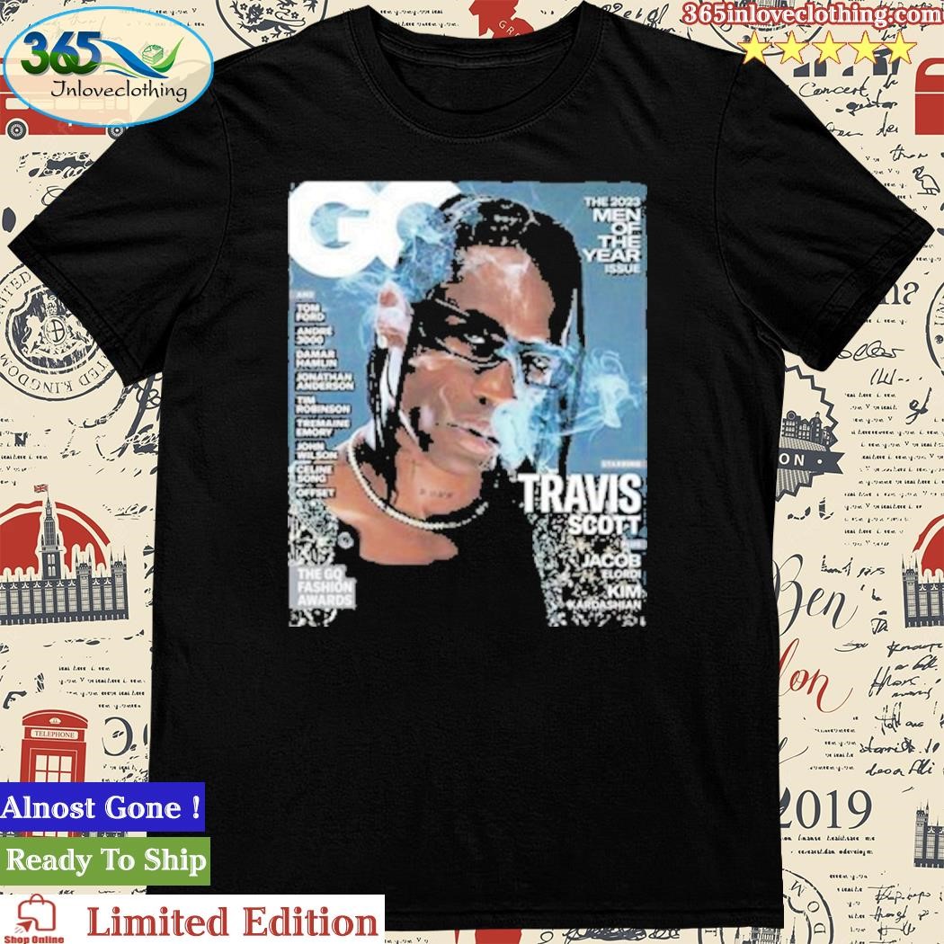 Official Travis Scott On The Cover Of GQ’s 2023 Man Of The Year Issue Shirt
