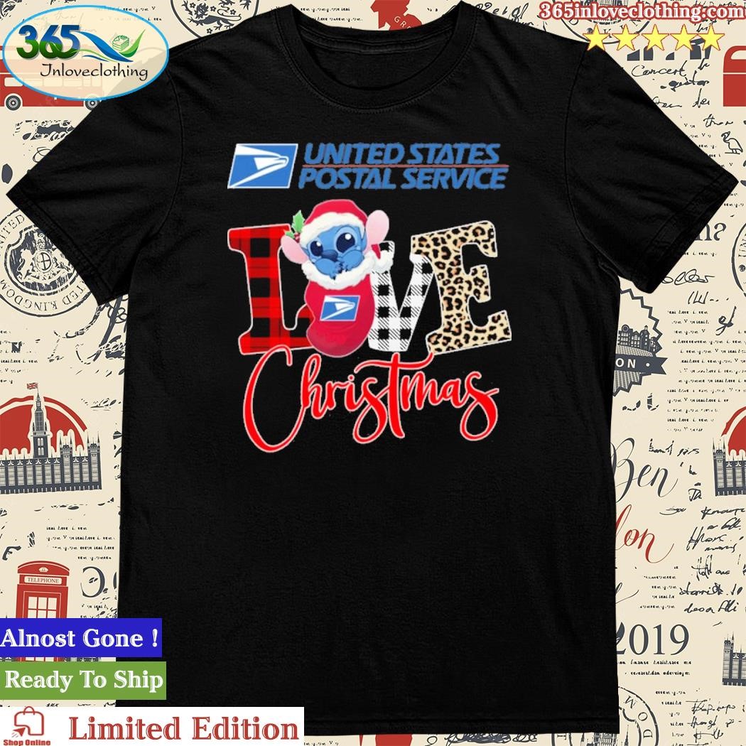 Official Usps Stitch Love Christmas Shirt