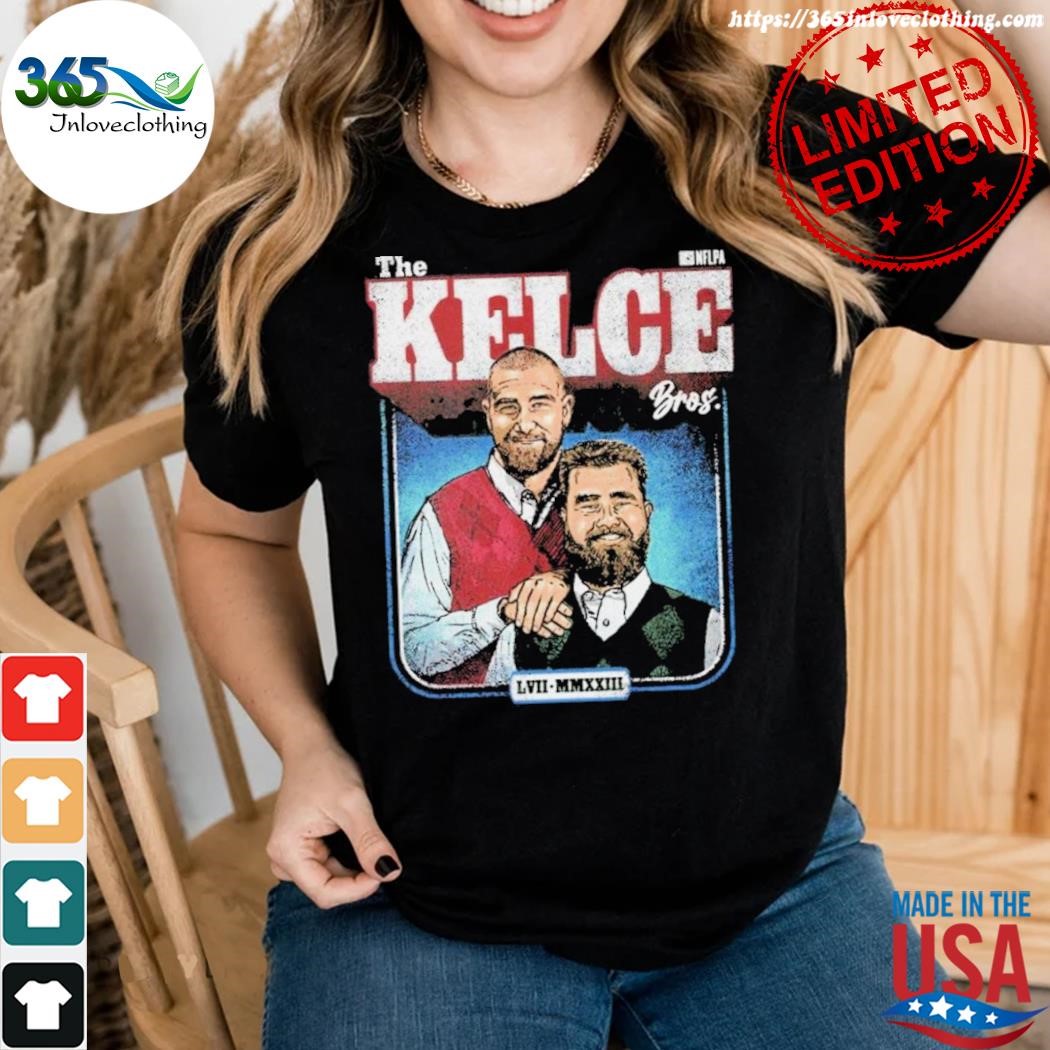 Travis and Jason Kelce Super Bowl LVII T-Shirt - Ink In Action