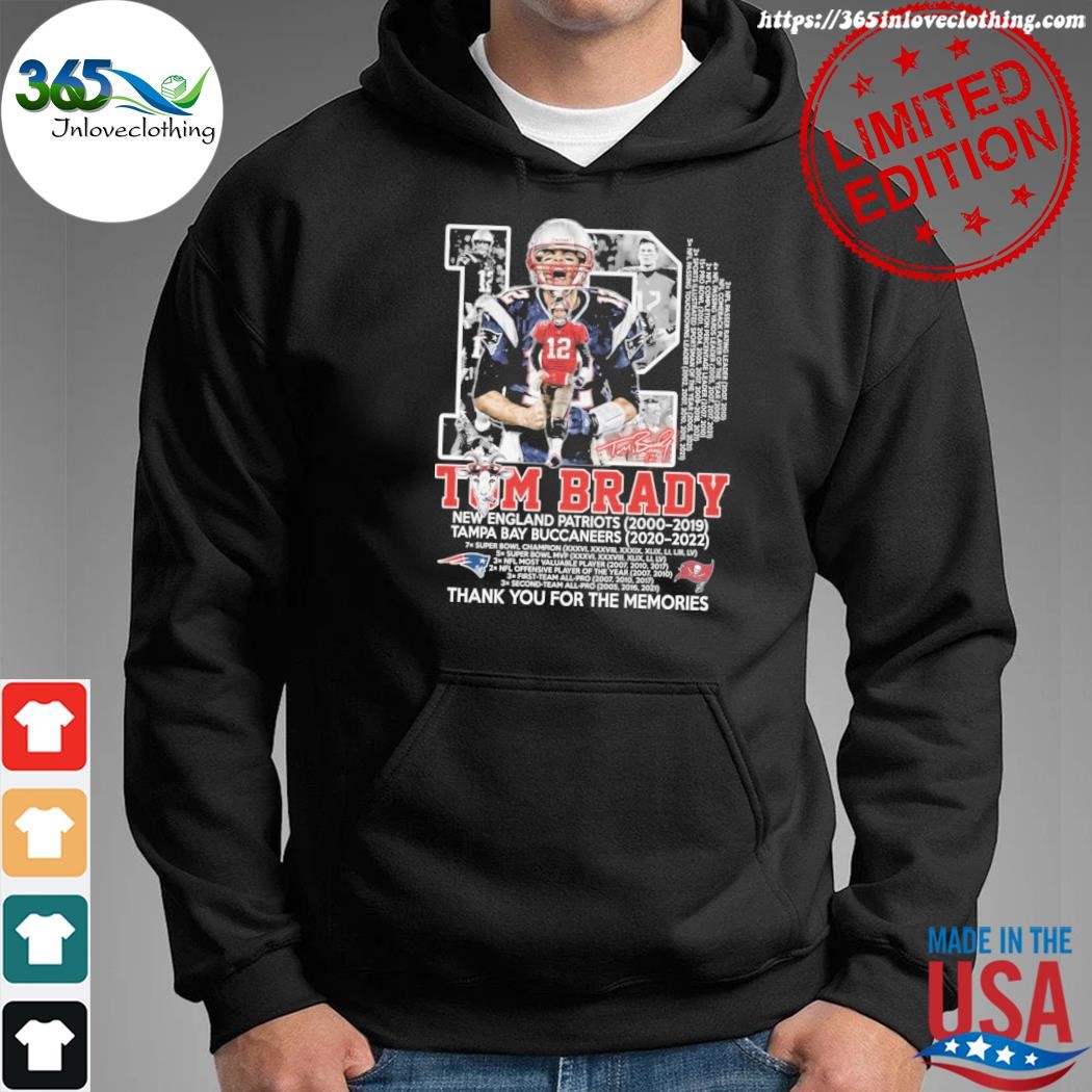 Thank you Tom Brady New England Patriots 2000 2019 Tampa Bay Buccaneers  2020 2022 shirt, hoodie, longsleeve tee, sweater