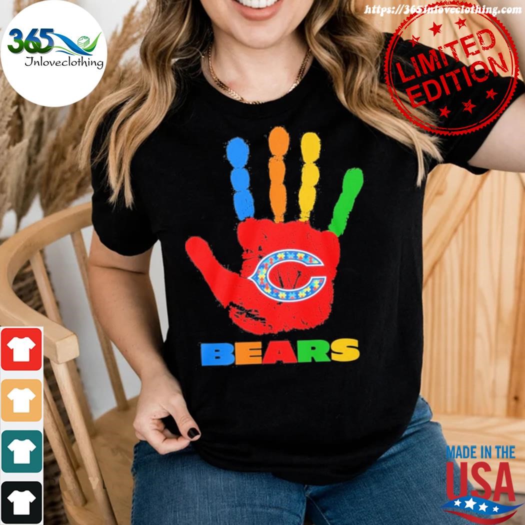 Official chicago Bears hand autism shirt,tank top, v-neck for men and women