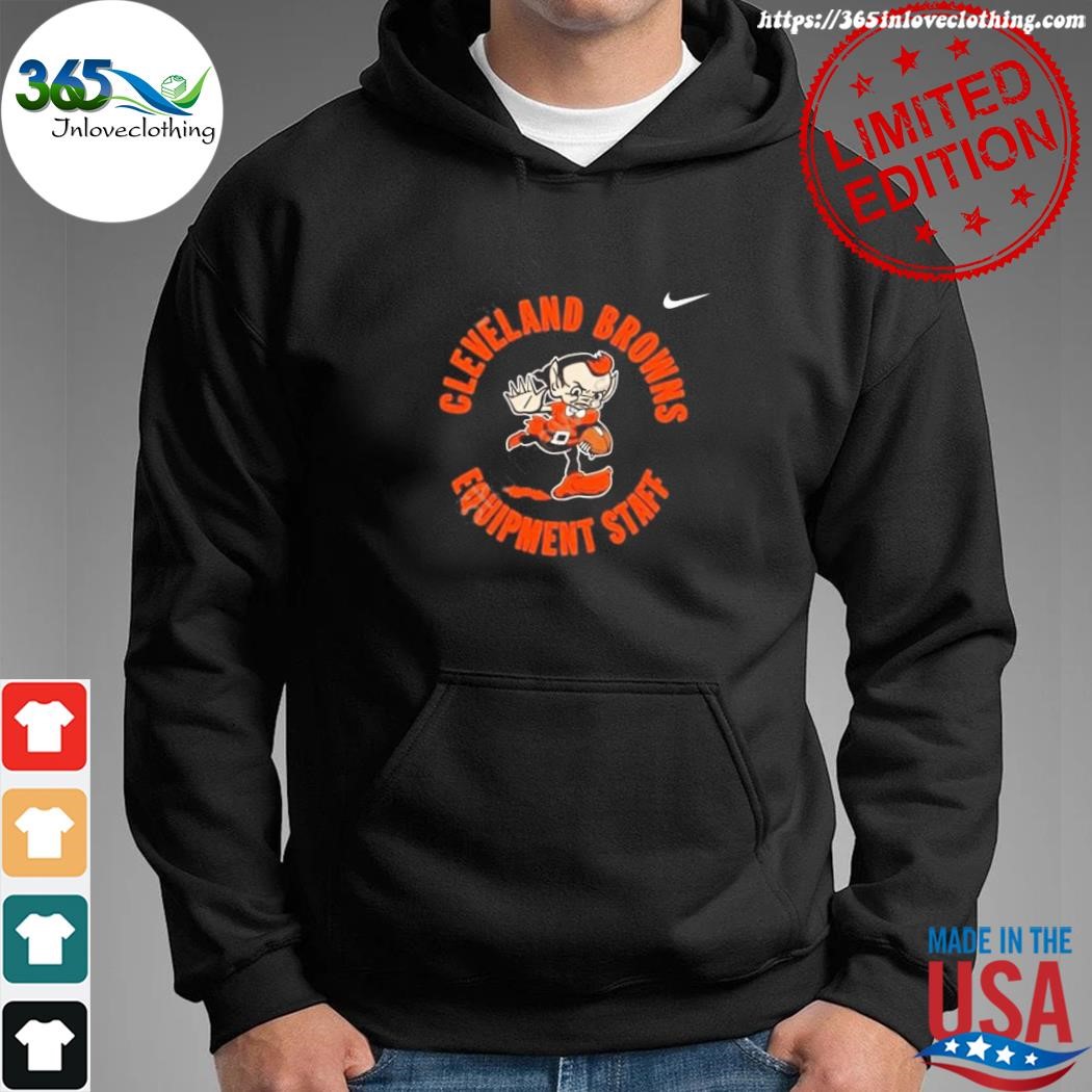 Official cleveland browns equipment staff shirt, hoodie