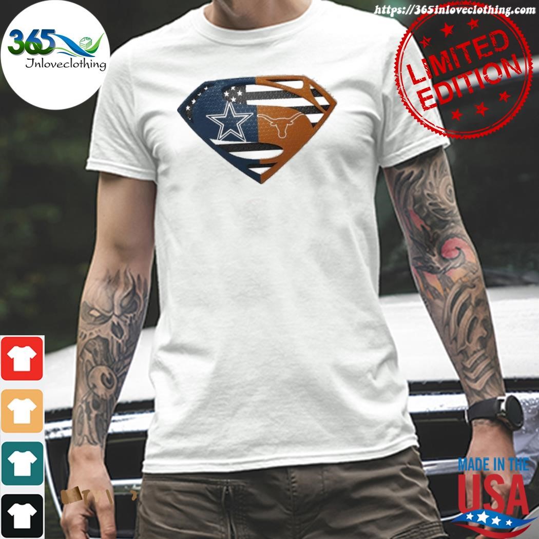 Superman Dallas Cowboys And Texas Longhorns Shirt, hoodie, tank