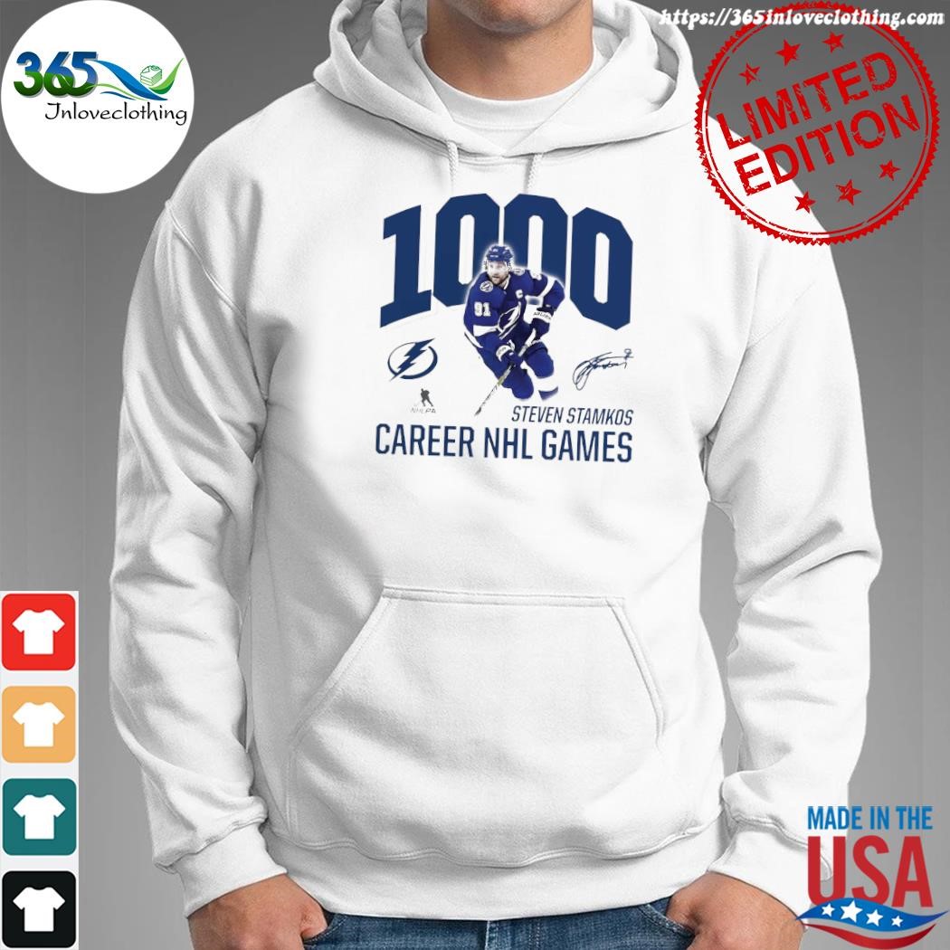 Steven Stamkos Tampa Bay Lightning Fanatics Branded 1000 Career Games  T-shirt