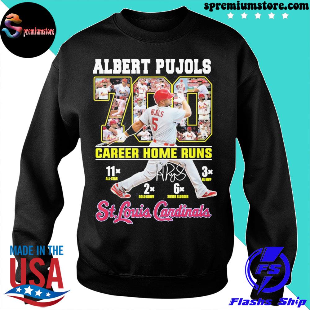 Official Albert Pujols 700 Career Home Runs 11x all star 2x gold glove shirt