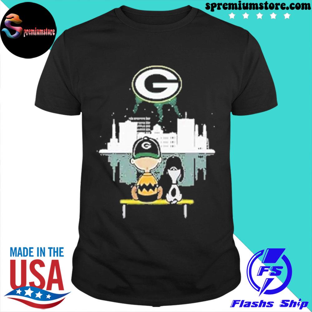 Charlie Brown Snoopy Dog Watching City Green Bay Packers Shirt -  High-Quality Printed Brand