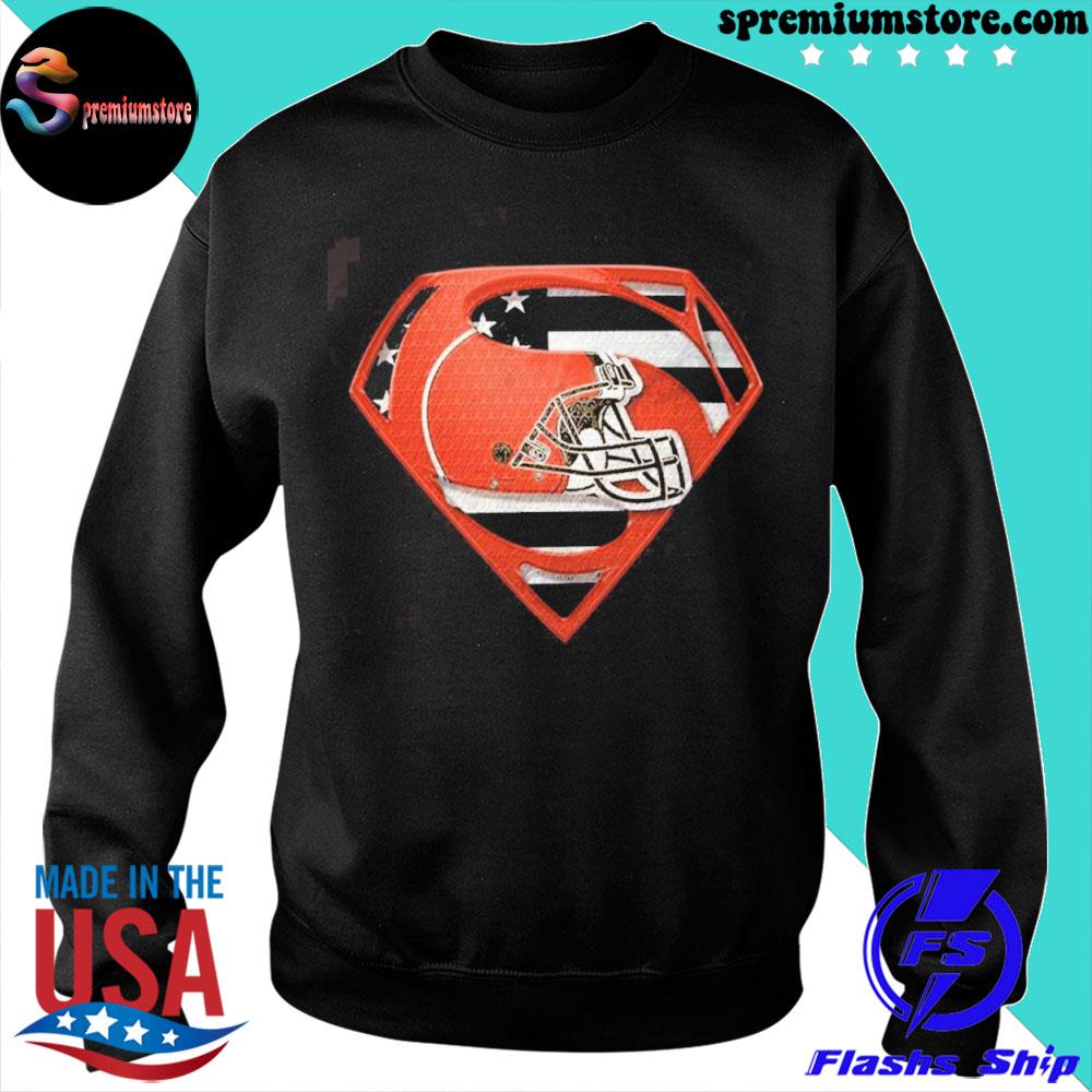 Cleveland Browns Superman American Flag The 4th Of July T-Shirt