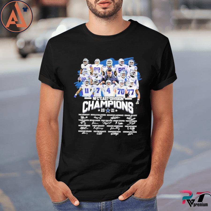 Dallas Cowboys NFC East Division Champions 2021 signatures shirt