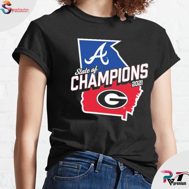 Men's Fanatics Branded Black Georgia Bulldogs x Atlanta Braves 2021 State  of Champions T-Shirt