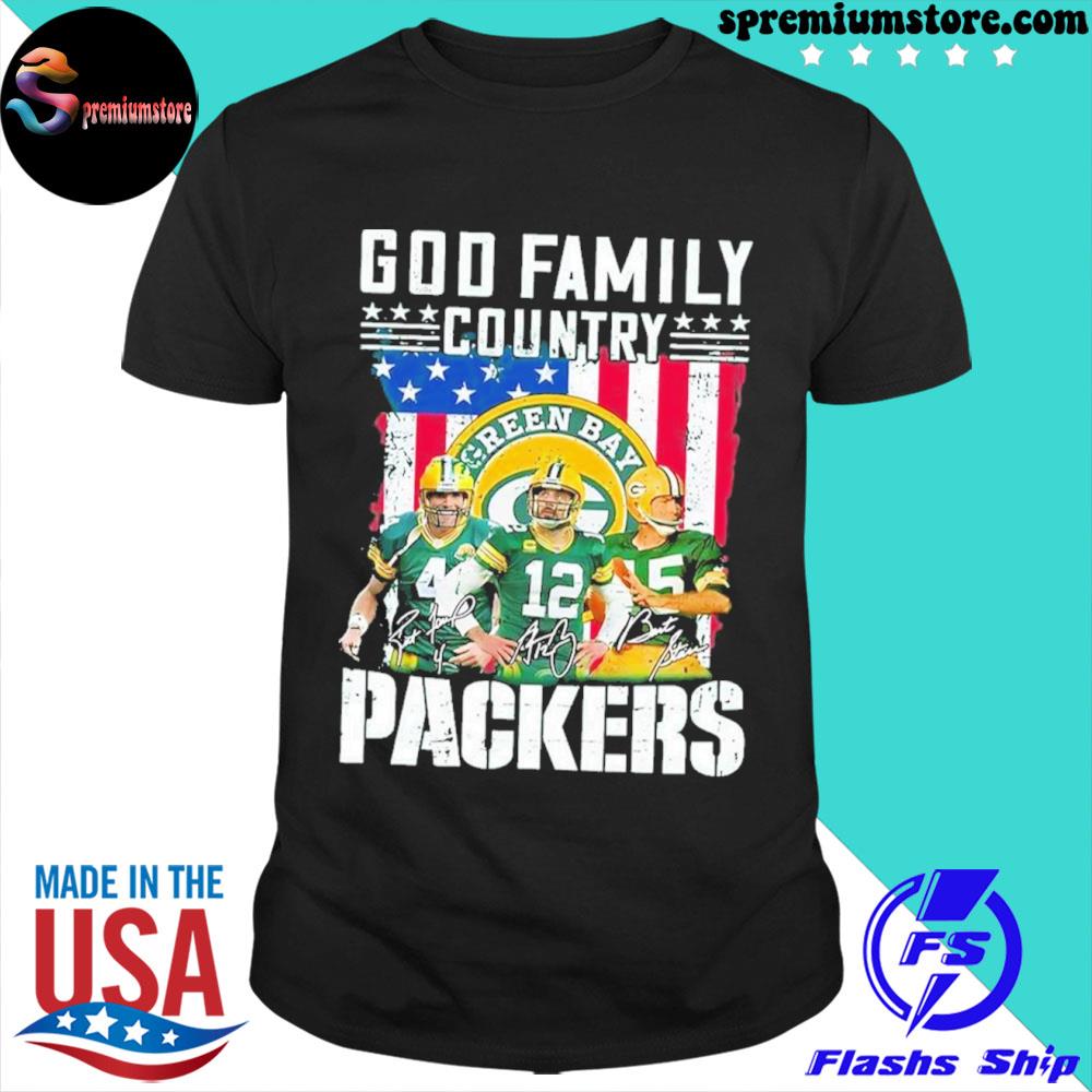God family country Green Bay Packers team us flag Green Bay Packers shirt,tank  top, v-neck for men and women