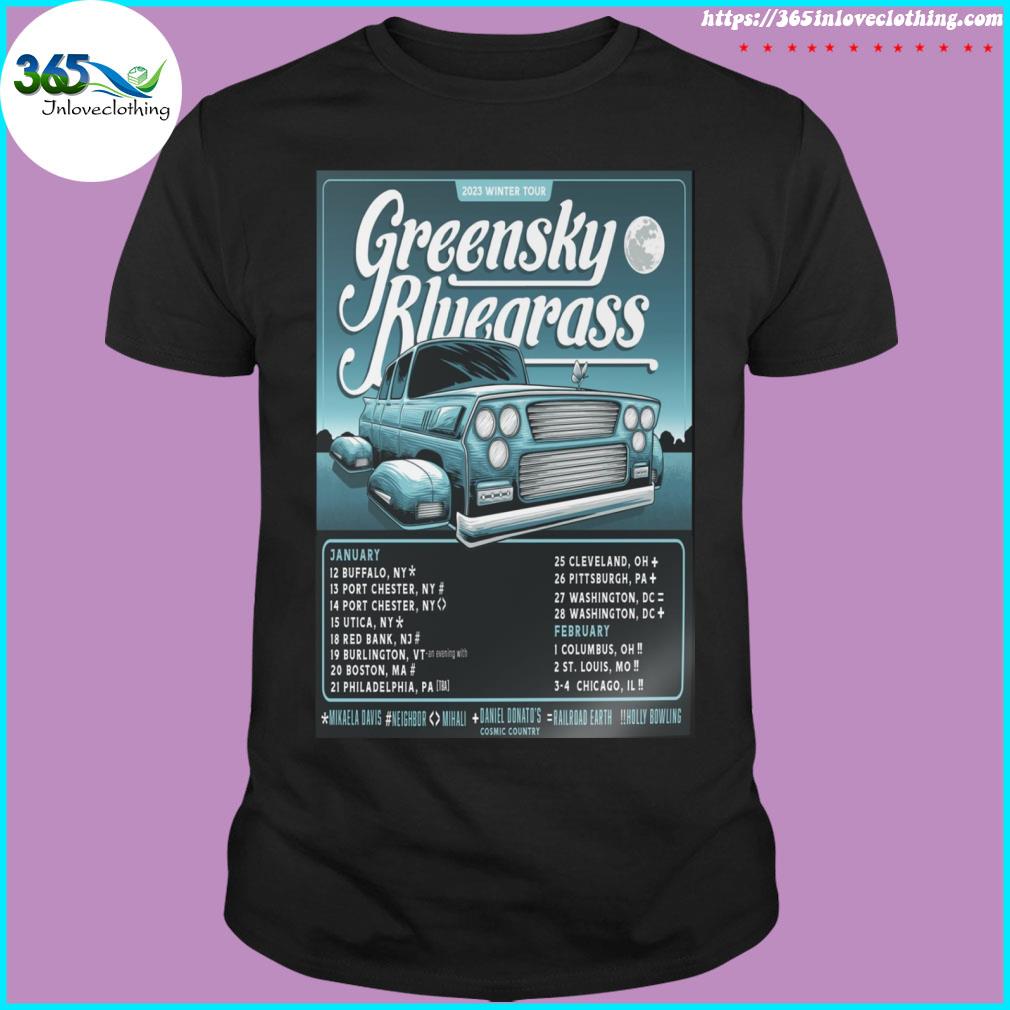 Greensky bluegrass winter tour 2023 january and february 2023 poster shirt