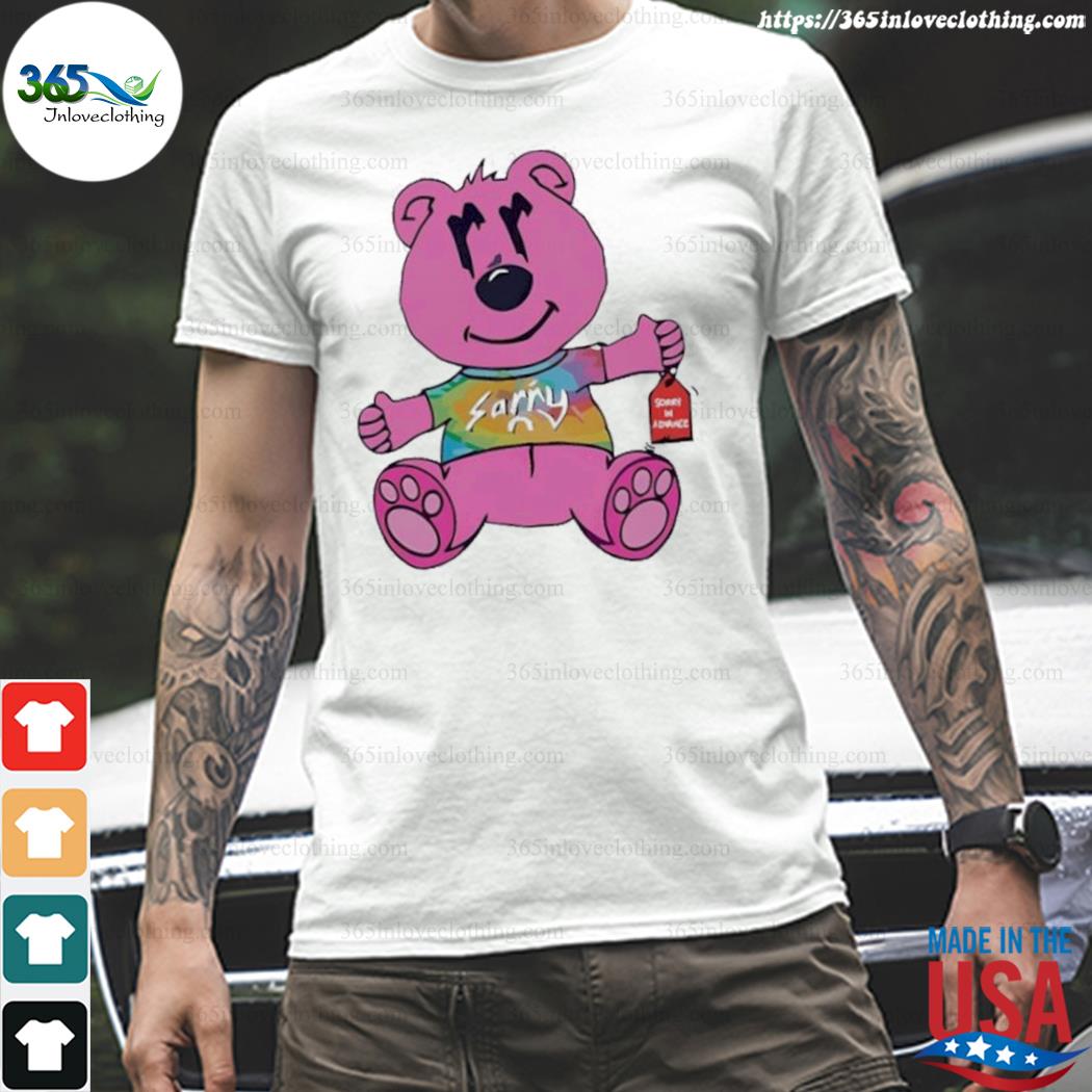 Joe Burrow wears Sorry in Advance's pink bear shirt with pink