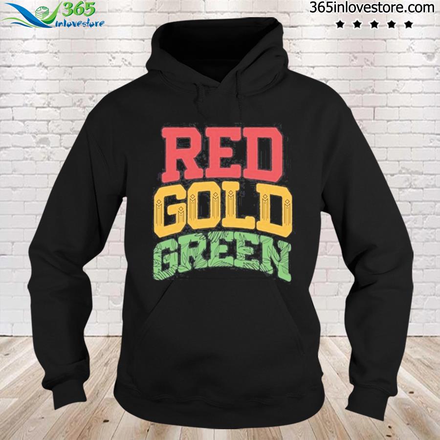 Red Gold & Green Text T-Shirt - Kabaka Pyramid Merchandise