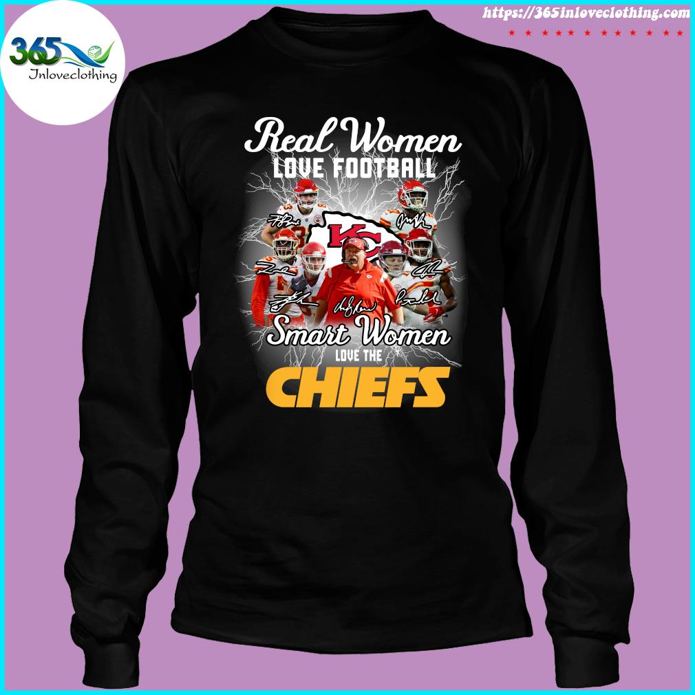 Kansas city Chiefs real women love Football smart women love the Kansas  city Chiefs team 2022 signatures t shirt - Limotees