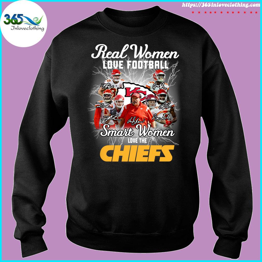 Kansas city Chiefs real women love Football smart women love the Kansas  city Chiefs team 2022 signatures t shirt - Limotees