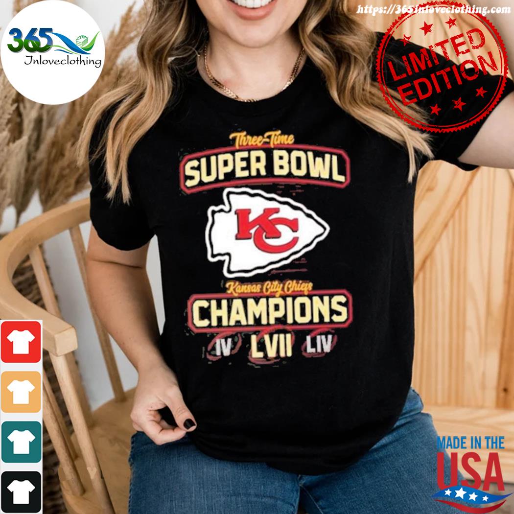 Kansas City Chiefs Super Bowl LVII Champions 3 Time Super Bowl Vintage T- Shirt,tank top, v-neck for men and women