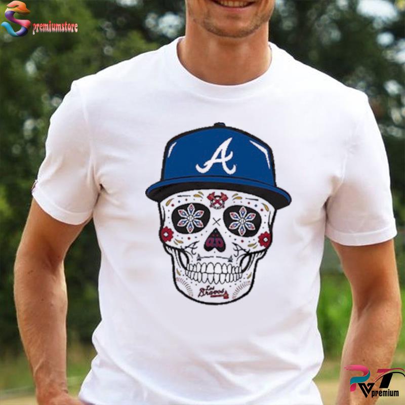 Los Bravos Skull Light Blue Tee