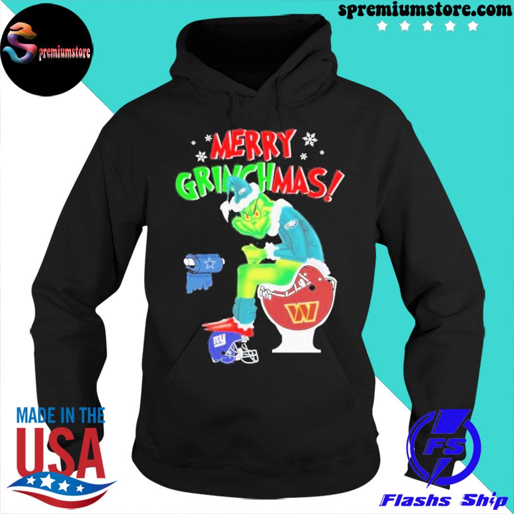 Merry Grinchmas The Grinch Philadelphia Eagles Shit On Toilet Washington  Commanders And Other Team Christmas Sweatshirt - Bluecat