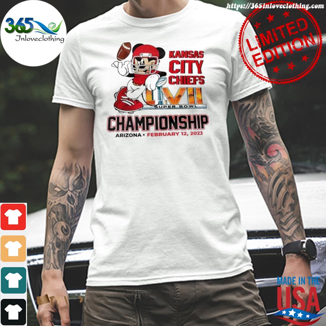 Mickey Mouse Kansas City Chiefs Super Bowl Lvii Championship 2023