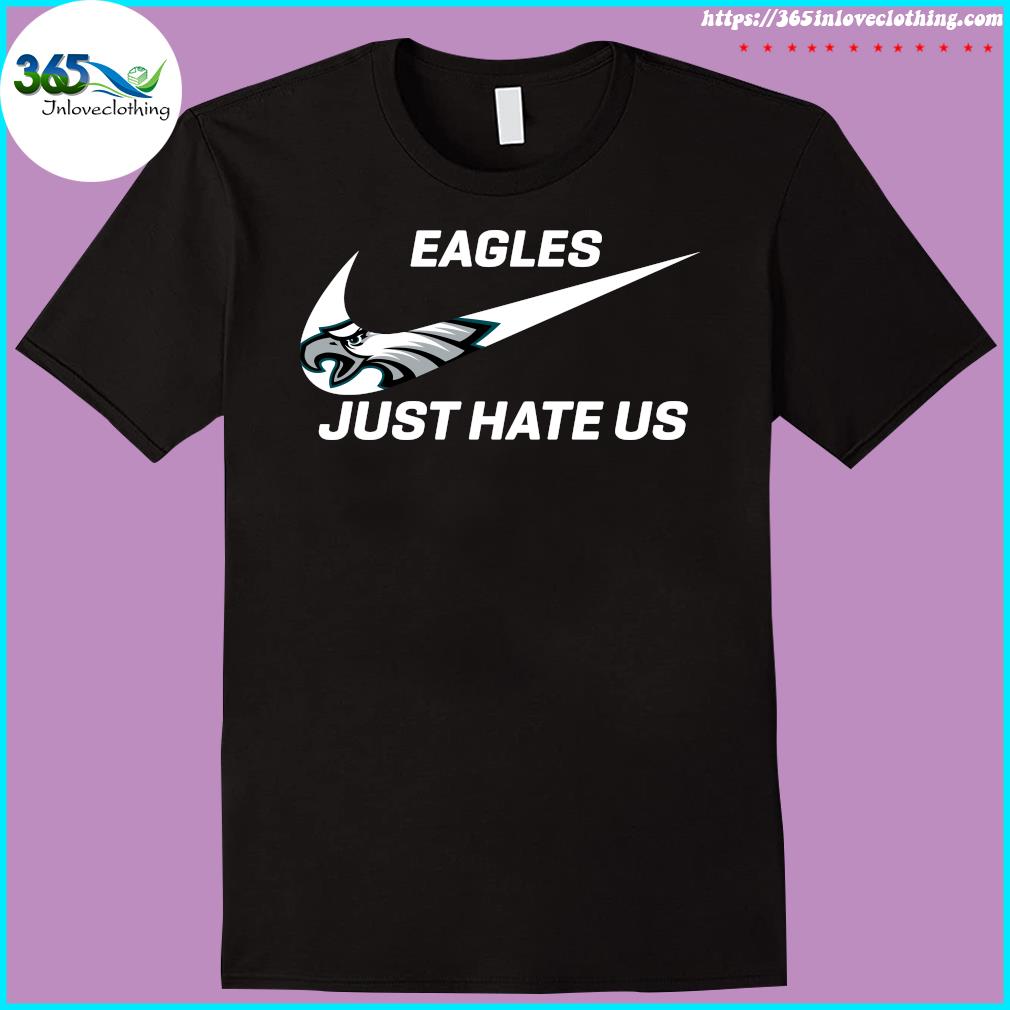 Official nike philadelphia eagles just hate us logo t-shirt