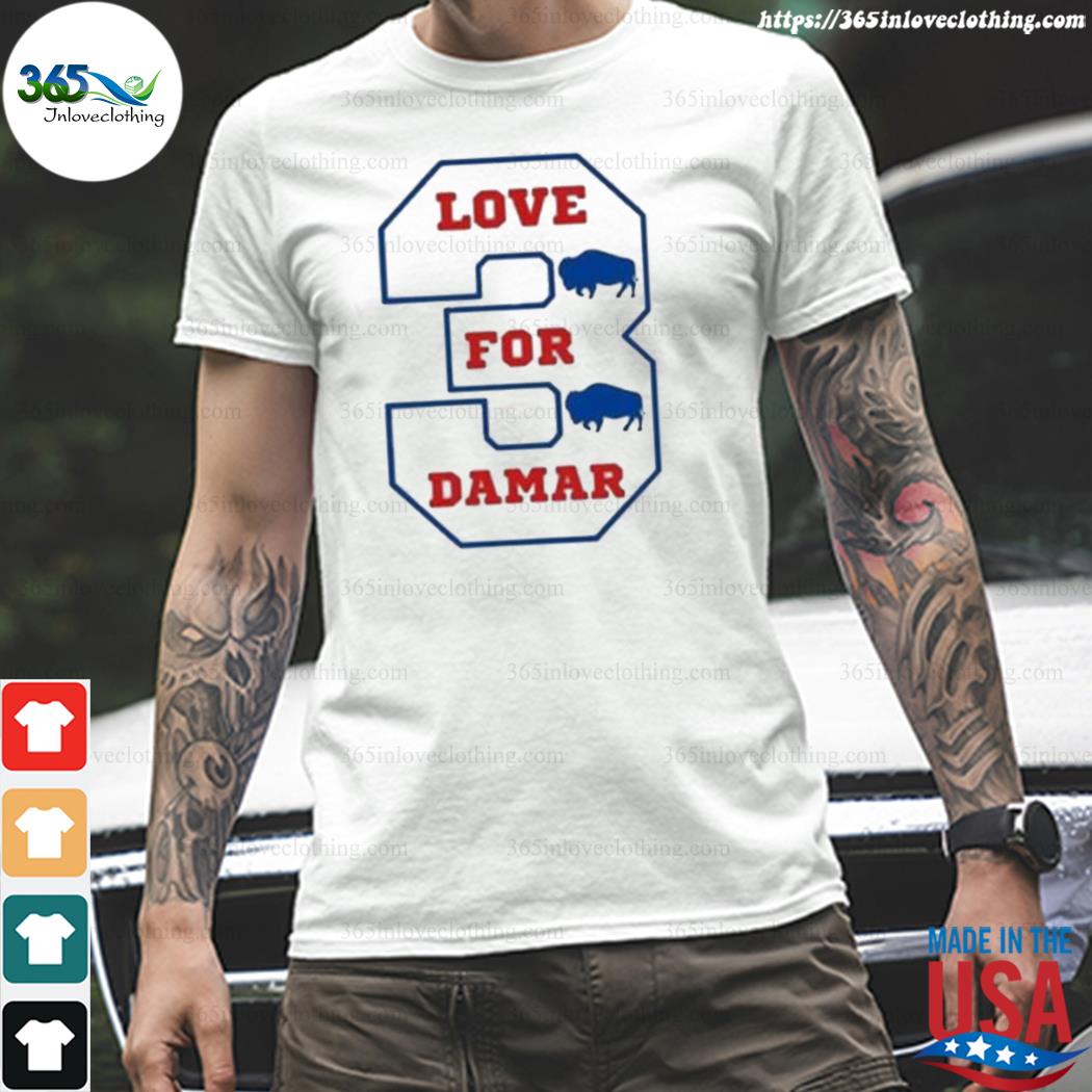 Love For 3 Damar Hamlin Shirt - High-Quality Printed Brand