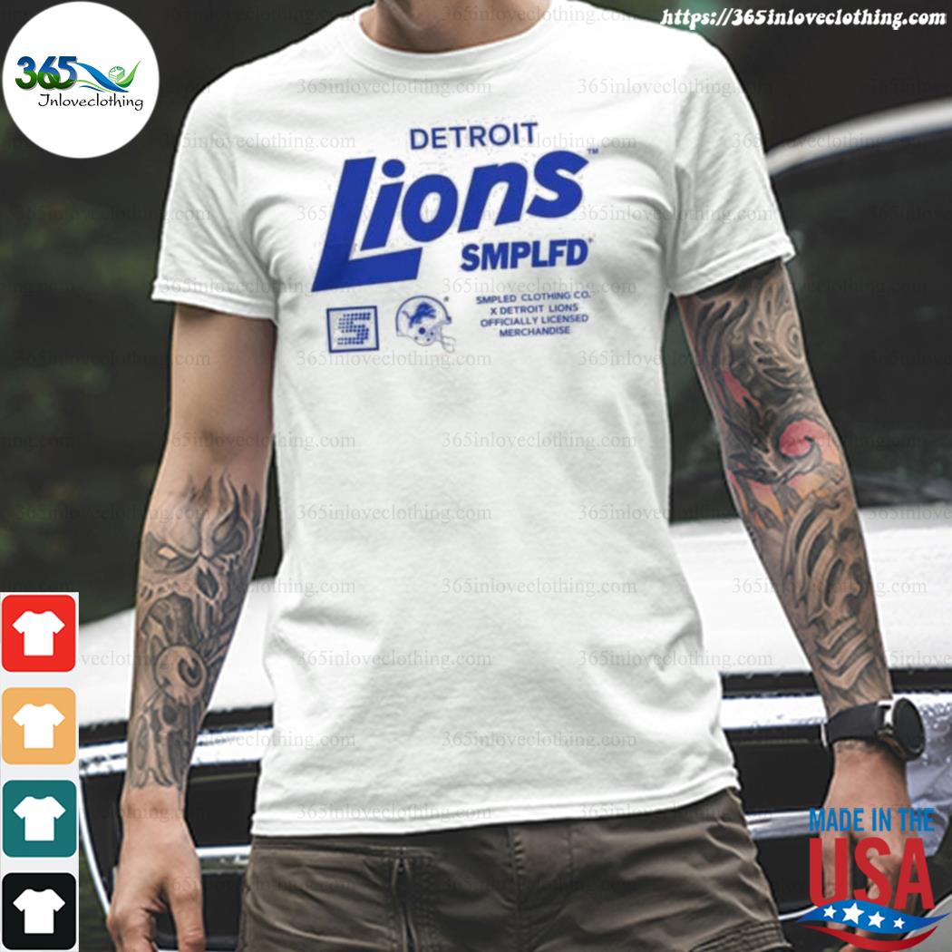 Men's SMPLFD Blue Detroit Lions Vintage Program T-Shirt