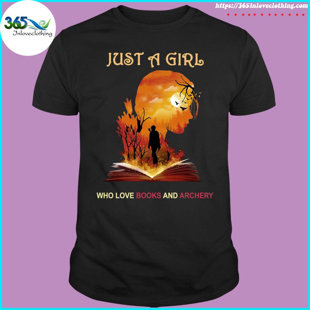 Official Just A Girl Who Love Books And Archery T-shirt