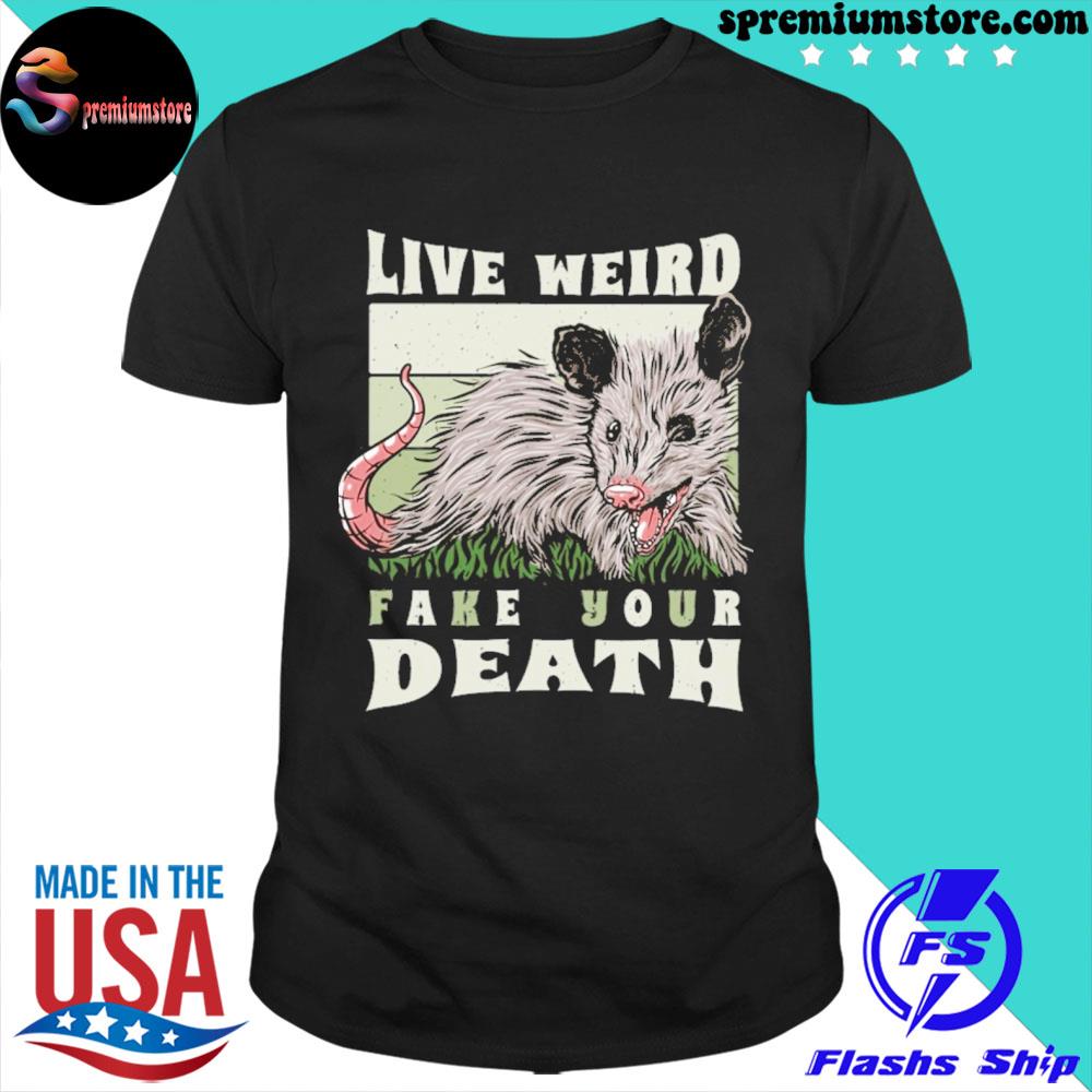 Opossum live weird fake your death vintage possum shirt