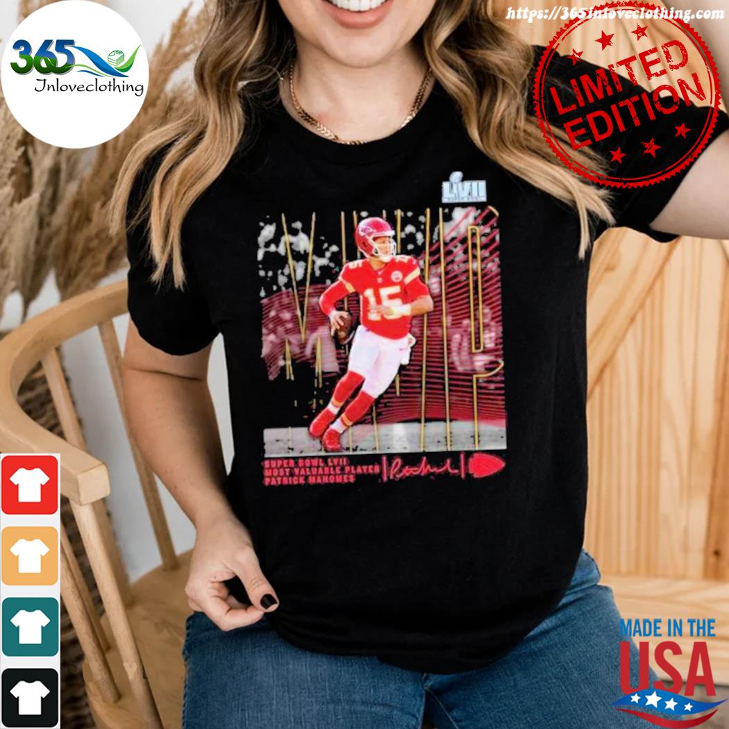 Patrick Mahomes Black Kansas City Chiefs Super Bowl Lvii Mvp T-shirt,Sweater,  Hoodie, And Long Sleeved, Ladies, Tank Top