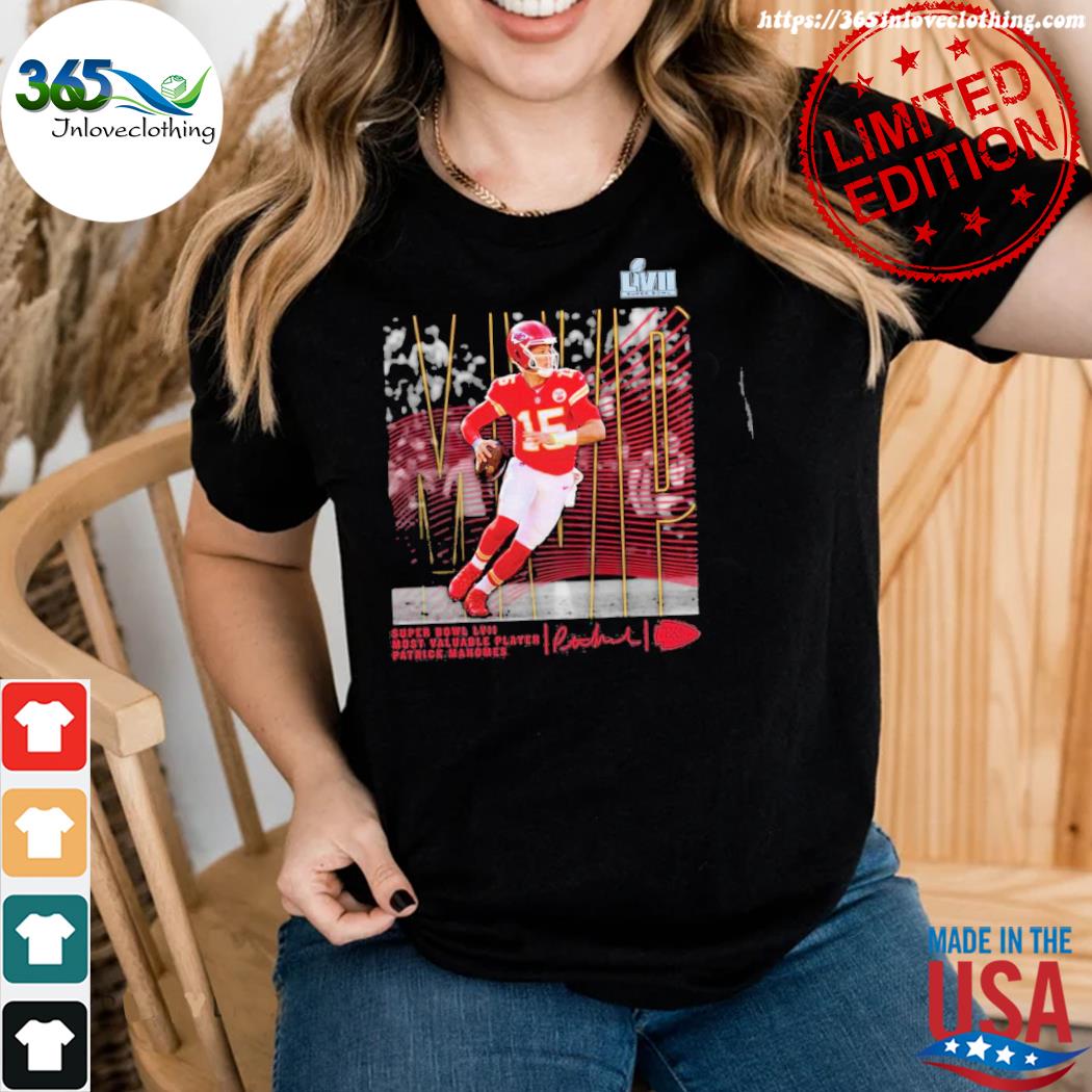 WOMENS Kansas City Chiefs PATRICK MAHOMES V-Neck Shirt BLACK New –