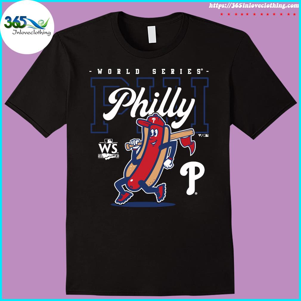 Philadelphia Phillies Fanatics Branded Youth 2022 World Series On To  Victory Red Hotdog T-Shirt, hoodie, sweater and long sleeve