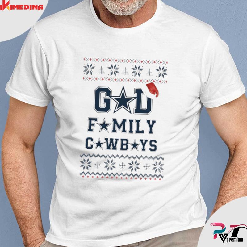 Santa Hat God Family Dallas Cowboys Christmas Ugly Shirt, hoodie