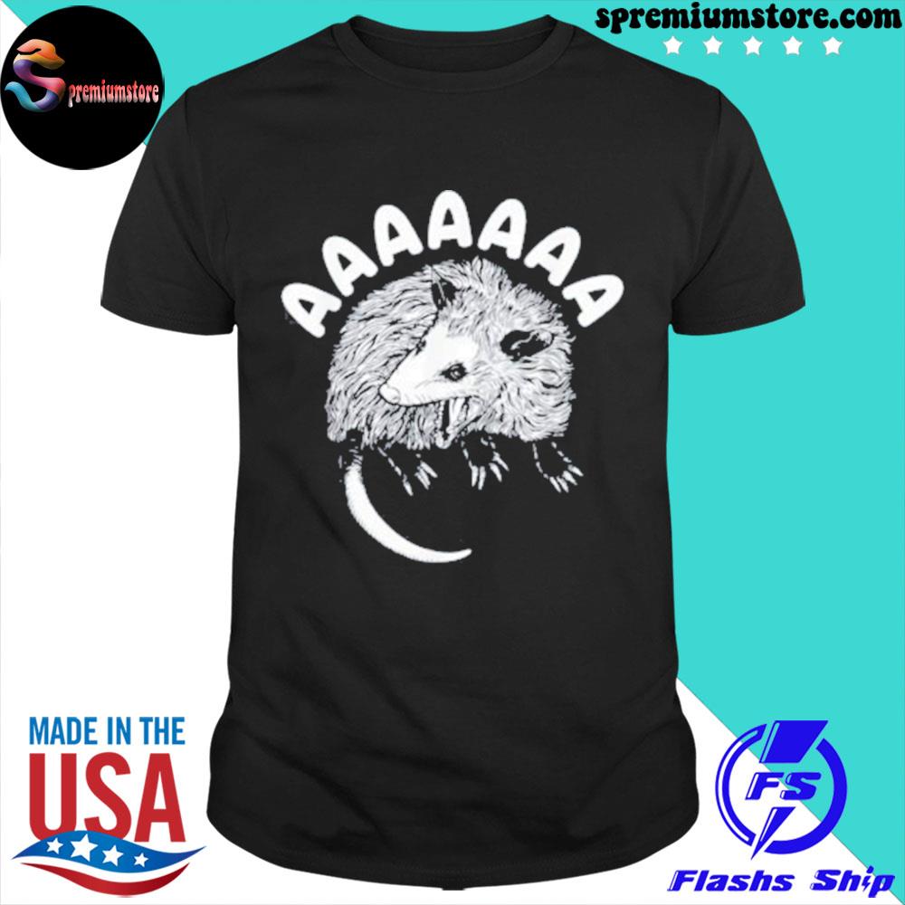 Screaming possum aaaa cute funny opossum dank meme shirt