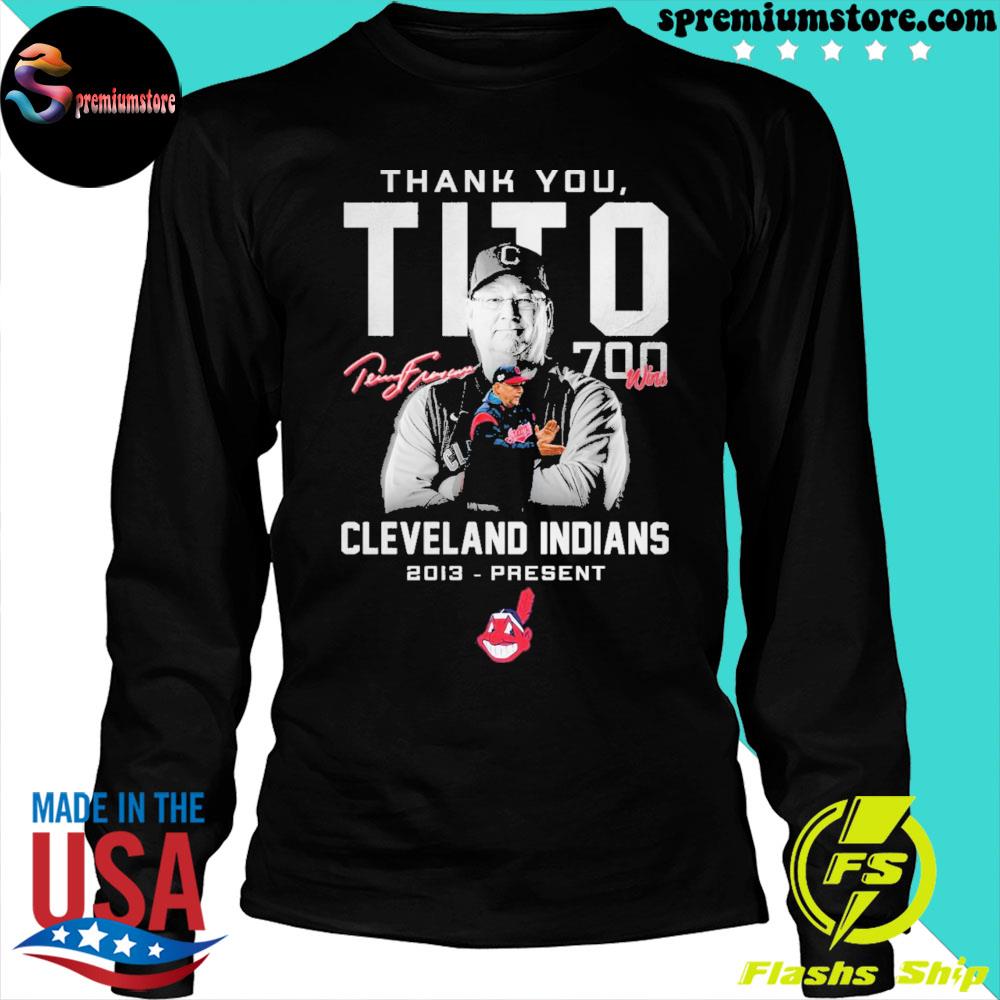 Thank You Tito 700 Wins In Cleveland Indians Signature Shirt, hoodie,  longsleeve, sweatshirt, v-neck tee