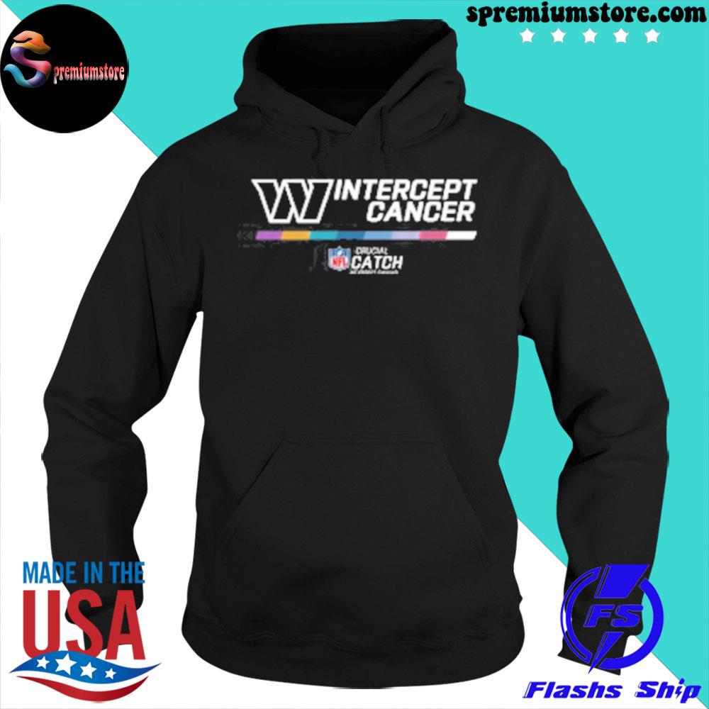 Washington Commanders 2022 Nfl Intercept Cancer Crucial Catch Therma  Performance Pullover Hoodie T-shirt Long Sleeve