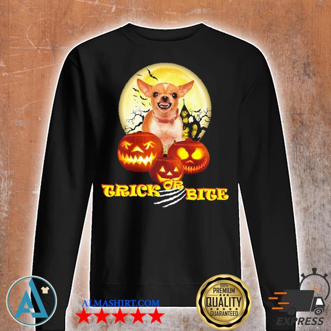 Chihuahua trick or bite Halloween pumpkin shirt,tank top