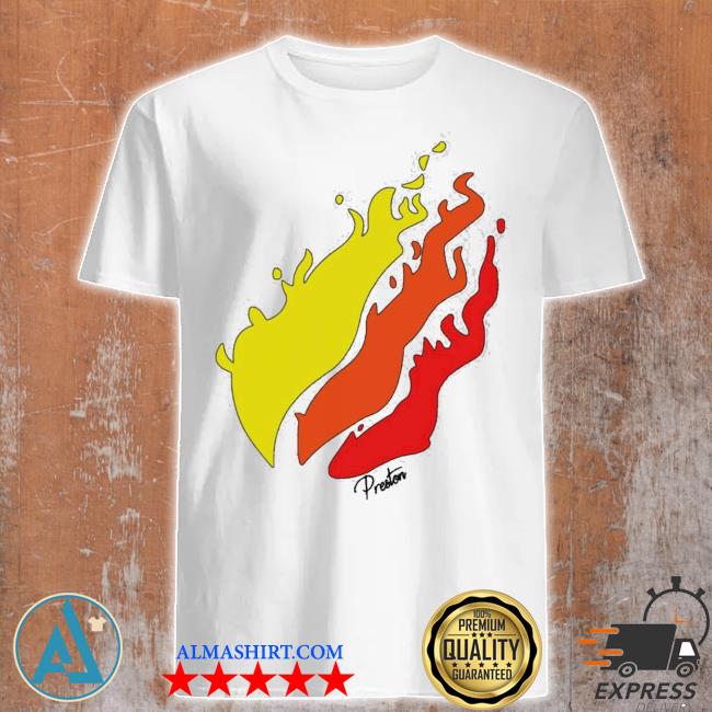 Preston merch white pullover fire logo shirt,tank top, v-neck for men ...